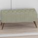 Puff Puf Para Sala 100 cm Pes Madeira Trit Veludo SL 940 Peer