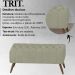 Puff Puf Para Sala 100 cm Pes Madeira Trit Veludo SL 940 Peer