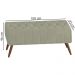 Puff Puf Para Sala 100 cm Pes Madeira Trit Veludo SL 940 Peer