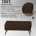 Puff Puf Para Sala 100 cm Pes Madeira Trit Veludo SL 942 Peer