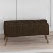 Puff Puf Para Sala 100 cm Pes Madeira Trit Veludo SL 942 Peer