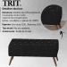 Puff Puf Para Sala 100 cm Pes Madeira Trit Veludo SL 944 Peer