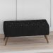 Puff Puf Para Sala 100 cm Pes Madeira Trit Veludo SL 944 Peer