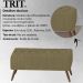 Puff Puf Para Sala 100 cm Pes Madeira Trit Veludo SL 945 Peer