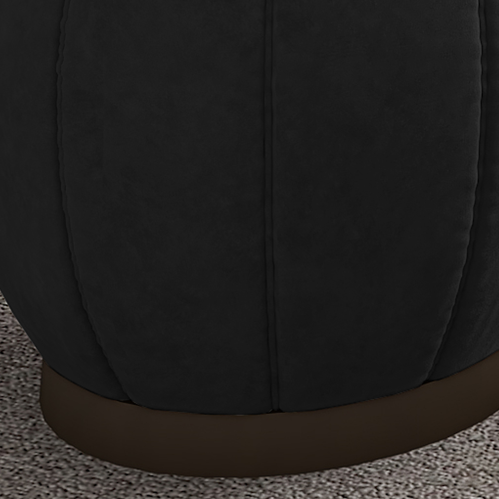 Puff Puf Para Sala Base Metal Chocolate Tull Veludo SL 944 Peer