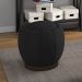 Puff Puf Para Sala Base Metal Chocolate Tull Veludo SL 944 Peer
