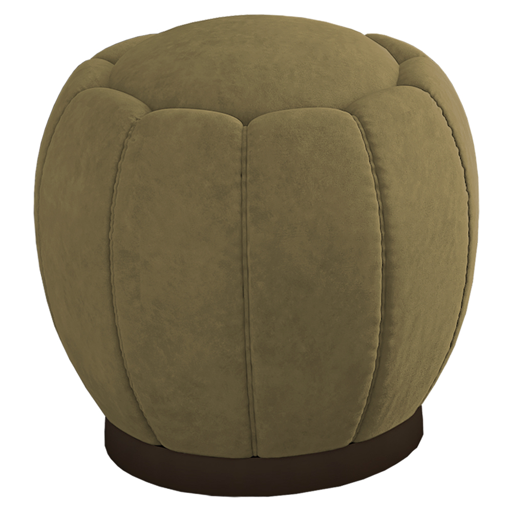 Puff Puf Para Sala Base Metal Chocolate Tull Veludo SL 945 Peer