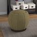 Puff Puf Para Sala Base Metal Chocolate Tull Veludo SL 945 Peer