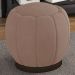 Puff Puf Para Sala Base Metal Chocolate Tull Veludo SL 949 Peer