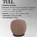 Puff Puf Para Sala Base Metal Chocolate Tull Veludo SL 949 Peer