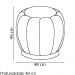Puff Puf Para Sala Base Metal Chocolate Tull Veludo SL 949 Peer