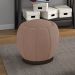 Puff Puf Para Sala Base Metal Chocolate Tull Veludo SL 949 Peer