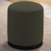 Puff Puf Para Sala Base Metal Preto Saien Linho SL 74 Peer