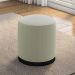 Puff Puf Para Sala Base Metal Preto Saien Linho SL 76 Peer
