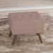 Puff Puf Para Sala Pes Madeira Trit Veludo SL 949 Peer