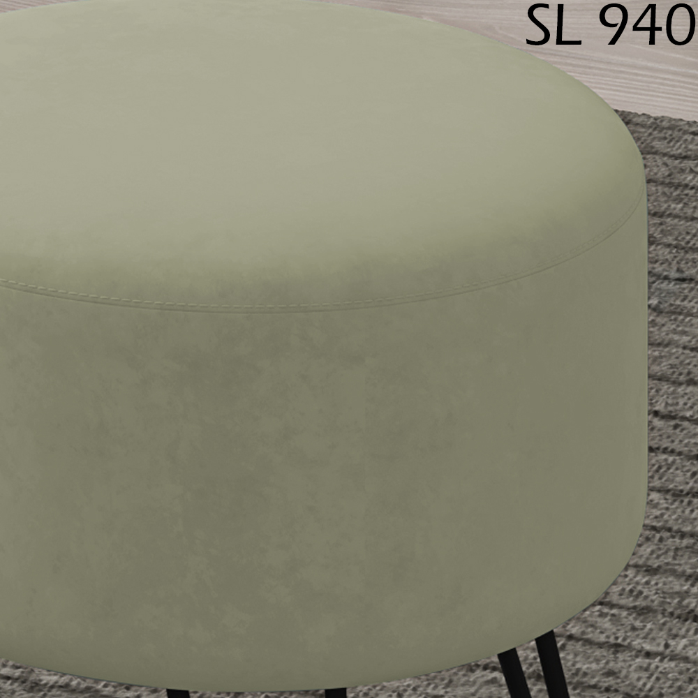 Puff Puf Para Sala Pes Metal Small Veludo SL 940 Peer