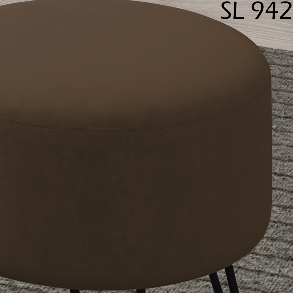 Puff Puf Para Sala Pes Metal Small Veludo SL 942 Peer