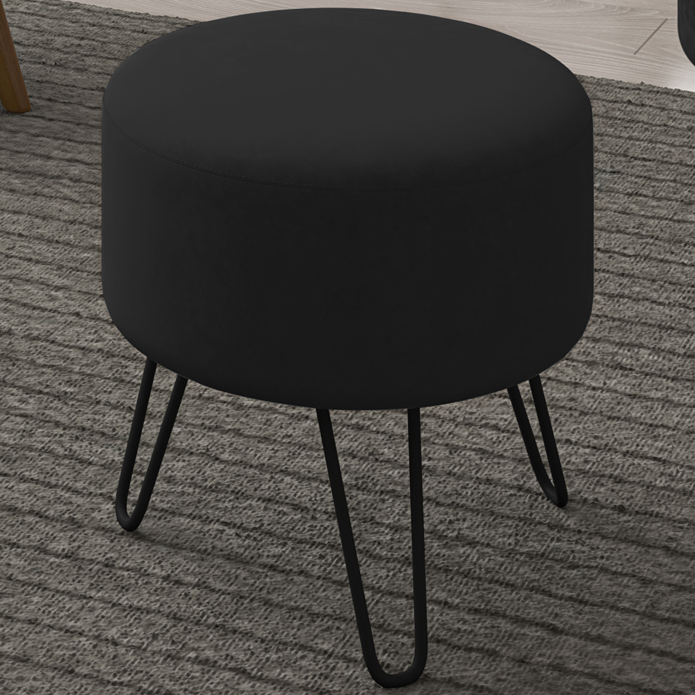 Puff Puf Para Sala Pes Metal Small Veludo SL 944 Peer