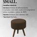 Puff Puf Para Sala Pes Palito Small Veludo SL 942 Peer
