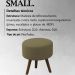 Puff Puf Para Sala Pes Palito Small Veludo SL 945 Peer
