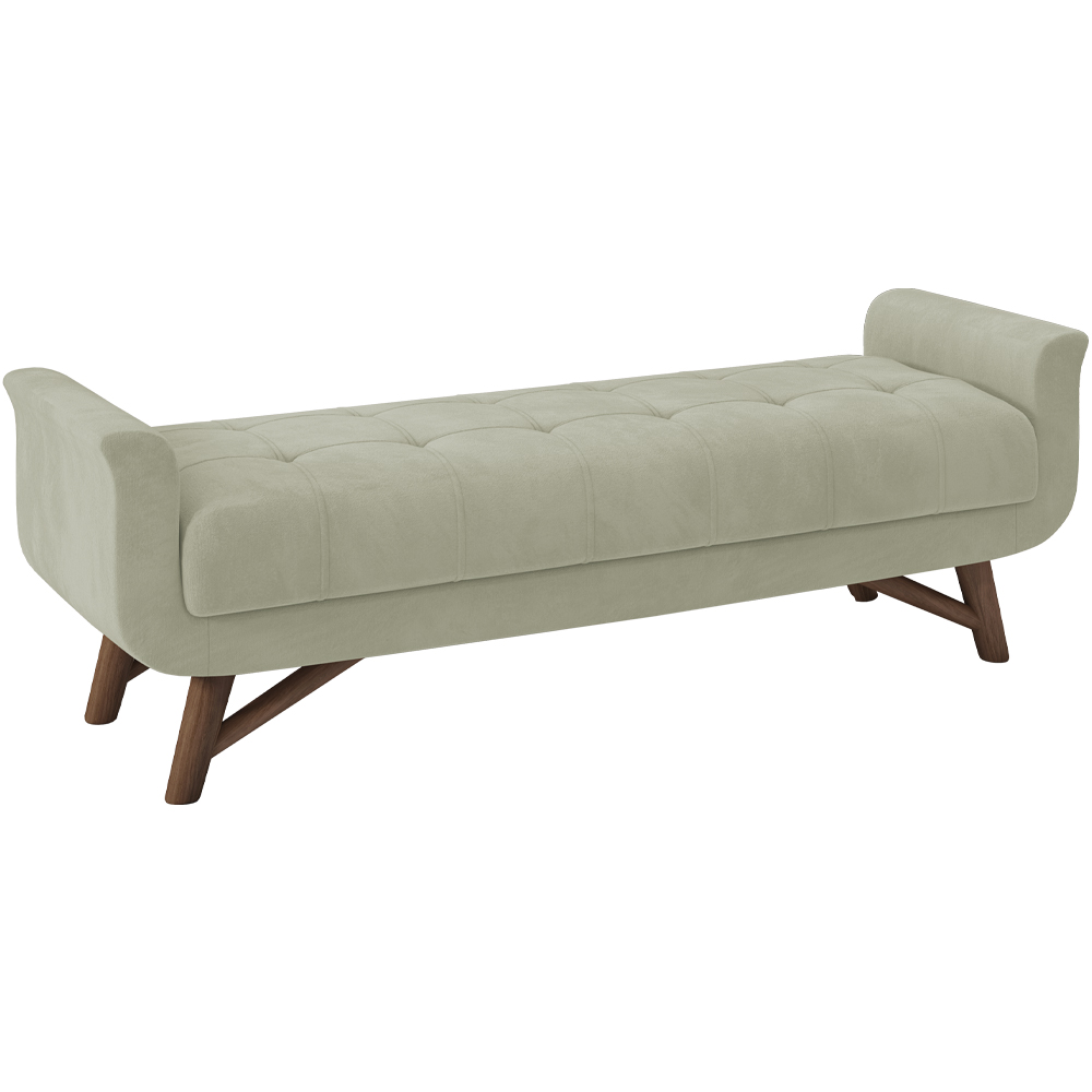 Puff Recamier 140 cm Pes Madeira Leville Veludo SL 940 Peer