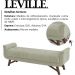 Puff Recamier 140 cm Pes Madeira Leville Veludo SL 940 Peer