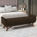 Puff Recamier 140 cm Pes Madeira Leville Veludo SL 942 Peer