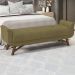 Puff Recamier 140 cm Pes Madeira Leville Veludo SL 945 Peer