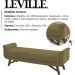 Puff Recamier 140 cm Pes Madeira Leville Veludo SL 945 Peer
