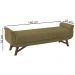 Puff Recamier 140 cm Pes Madeira Leville Veludo SL 945 Peer
