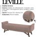 Puff Recamier 140 cm Pes Madeira Leville Veludo SL 949 Peer