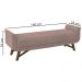 Puff Recamier 140 cm Pes Madeira Leville Veludo SL 949 Peer
