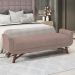 Puff Recamier 140 cm Pes Madeira Leville Veludo SL 949 Peer