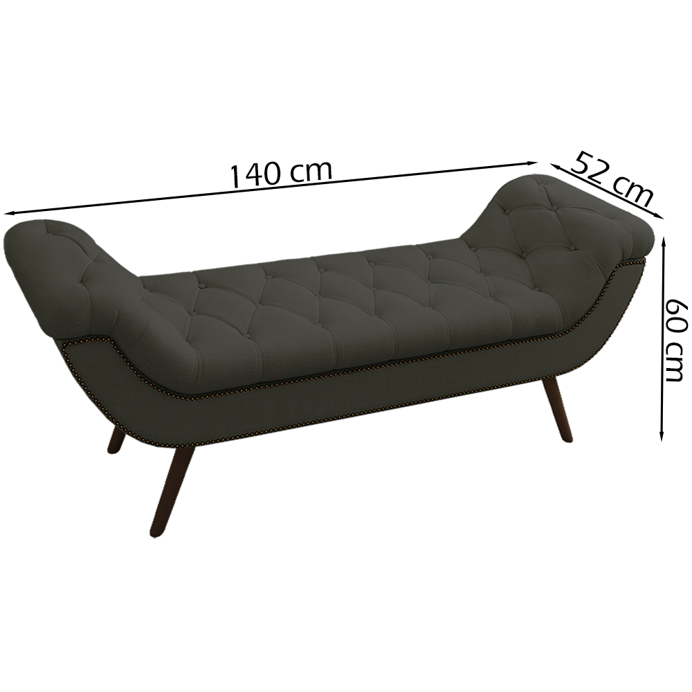 Puff Recamier 140 cm Pes Palito Venez Linho SL 74 Peer
