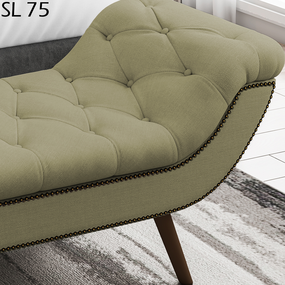 Puff Recamier 140 cm Pes Palito Venez Linho SL 75 Peer