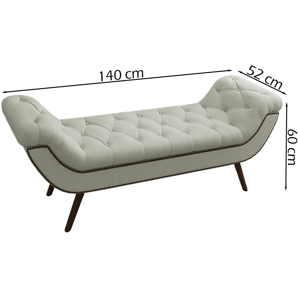 Puff Recamier 140 cm Pes Palito Venez Linho SL 76 Peer