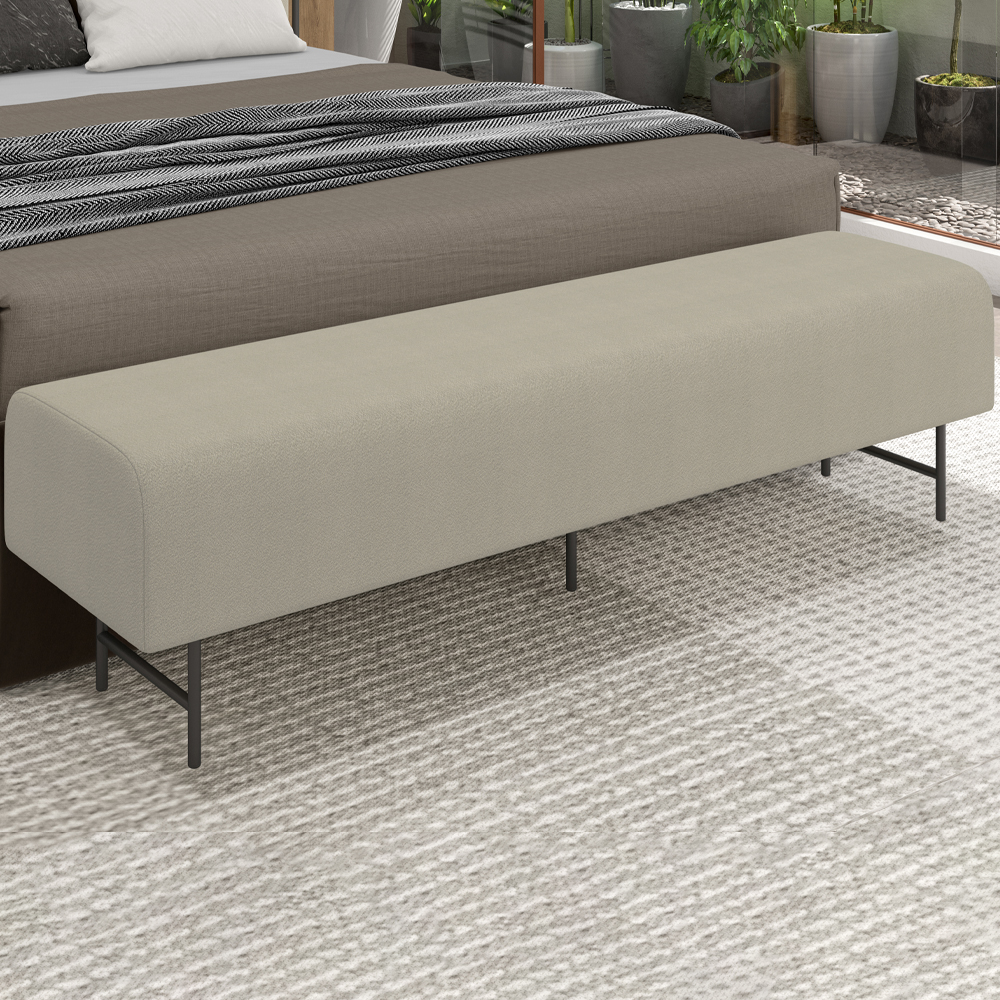 Puff Recamier 143 cm Pes Metal Baid Veludo SL 940 Peer