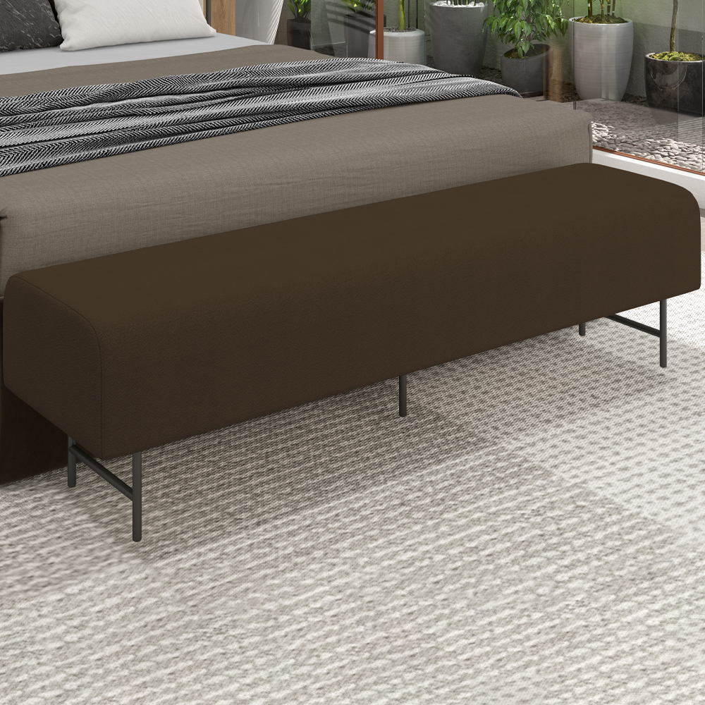 Puff Recamier 143 cm Pes Metal Baid Veludo SL 942 Peer
