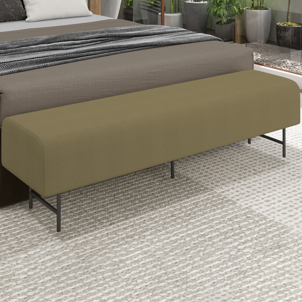 Puff Recamier 143 cm Pes Metal Baid Veludo SL 945 Peer