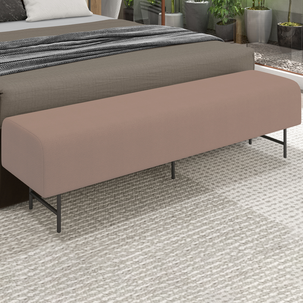 Puff Recamier 143 cm Pes Metal Baid Veludo SL 949 Peer