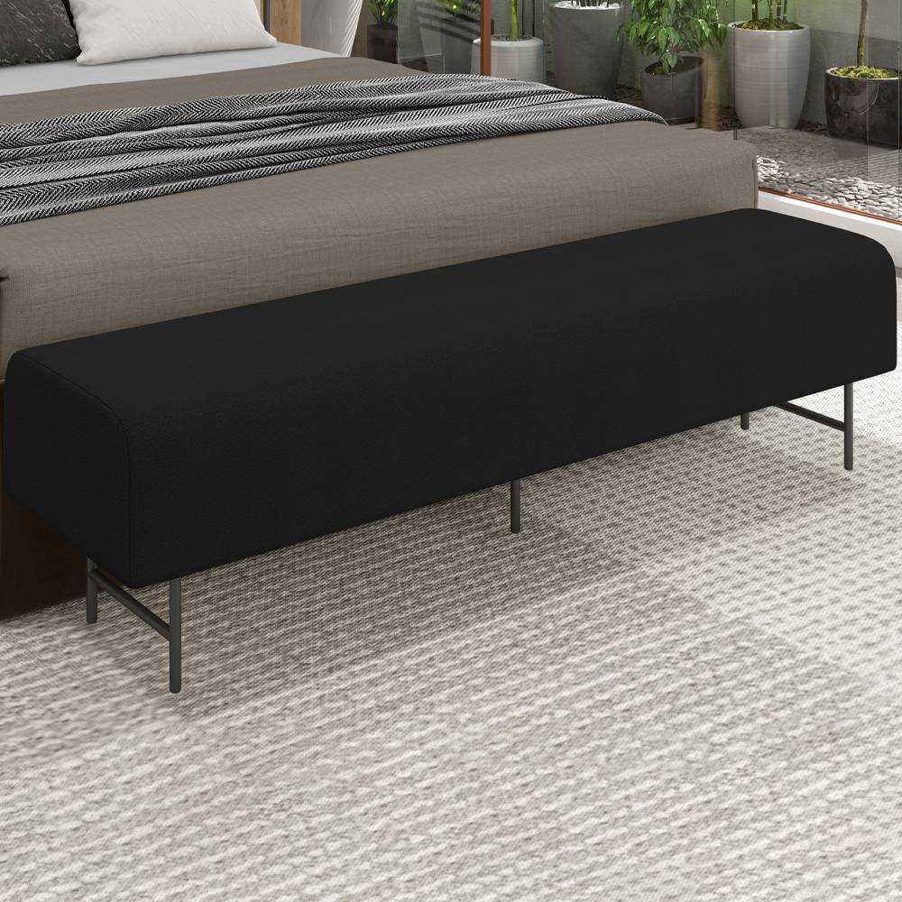 Puff Recamier 163 cm Pes Metal Baid Veludo SL 944 Peer