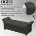 Recamier Calçadeira Bau 140 cm Pes MDF Ogeo Linho SL 74 Peer