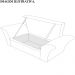 Recamier Calçadeira Bau 140 cm Pes MDF Ogeo Linho SL 74 Peer