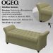 Recamier Calçadeira Bau 140 cm Pes MDF Ogeo Linho SL 75 Peer