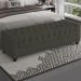 Recamier Calçadeira Bau 140 cm Pes MDF Parri Linho SL 74 Peer