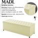 Recamier Calçadeira Bau 140 cm Rodizios Madi Corano TCS 350 Peer