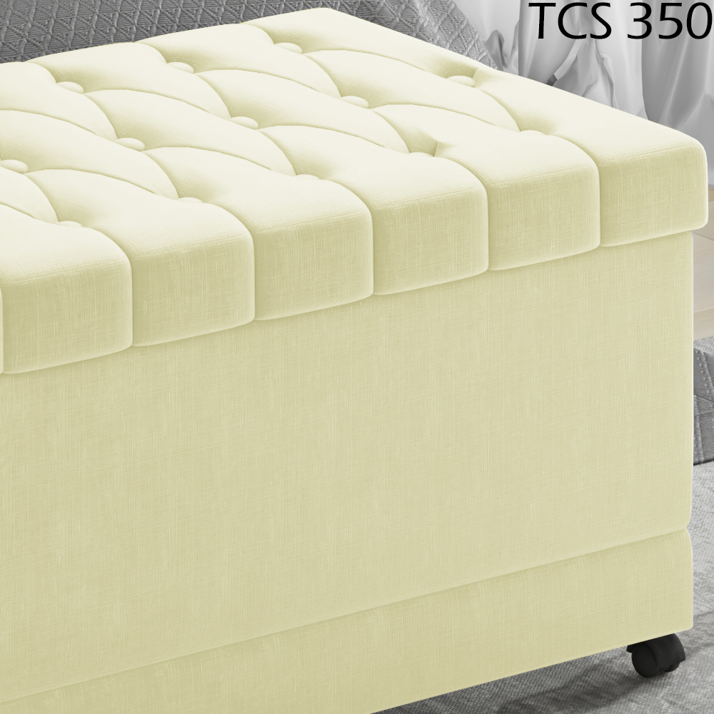 Recamier Calçadeira Bau 140 cm Rodizios Madi Corano TCS 350 Peer