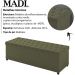 Recamier Calçadeira Bau 140 cm Rodizios Madi Corano TCS 357 Peer