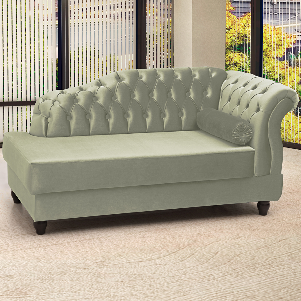 Recamier Diva Chaise Capitone 160 cm Pes MDF Gane SL 940 Veludo Peer