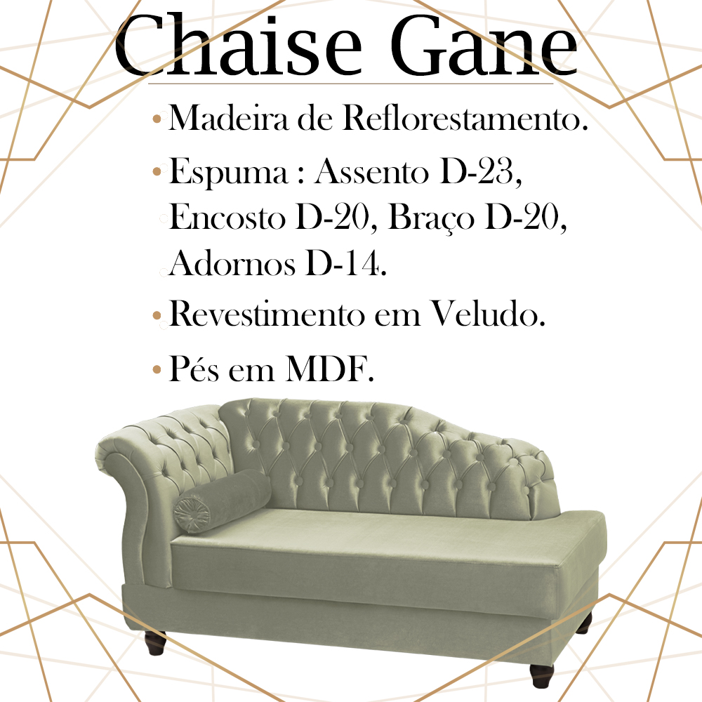 Recamier Diva Chaise Capitone 160 cm Pes MDF Gane SL 940 Veludo Peer
